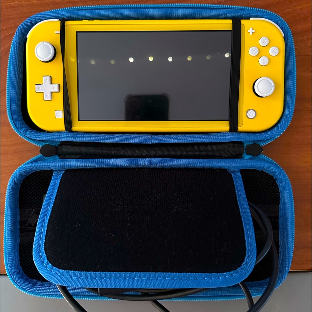 Nintendo Switch Lite with Case and Animal Crossing